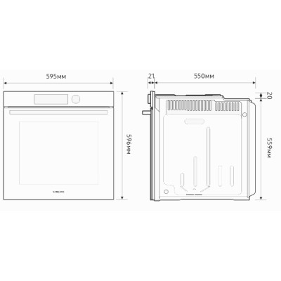 Духова шафа Samsung NV7B4445UAS/WT