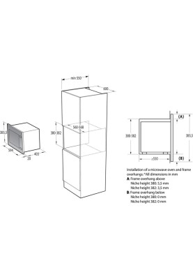 Мікрохвильова піч Gorenje BMI251SG3BG