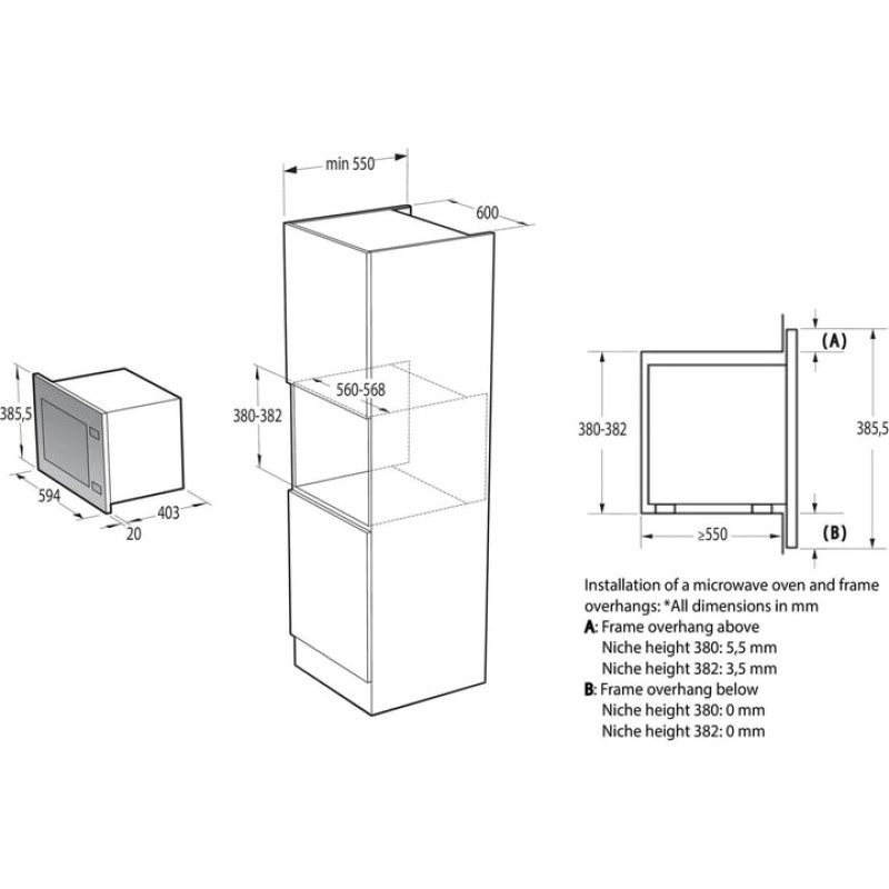 Мікрохвильова піч Gorenje BMI251SG3BG