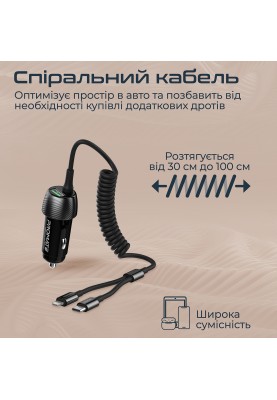 Автомобільний зарядний пристрій Promate PowerDrive-33PDCi Black