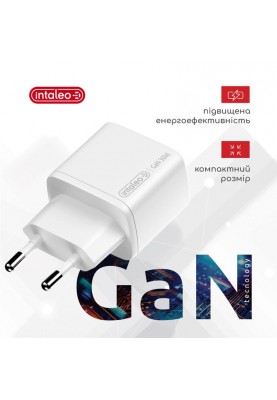 Мережевий зарядний пристрій Intaleo TCG30GAN USB-C PD+USB-A QC 3.0 White (1283126578274)