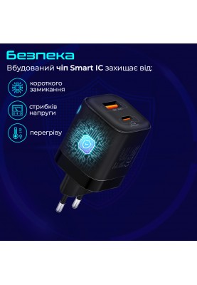 Зарядний пристрій Promate PowerPort-25AC Black