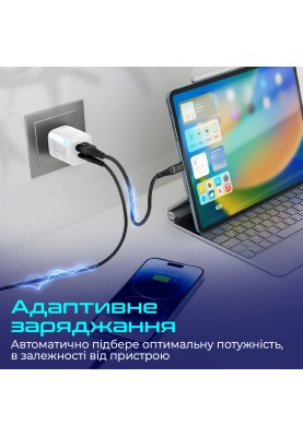 Зарядний пристрій Promate PowerPort-25AC White