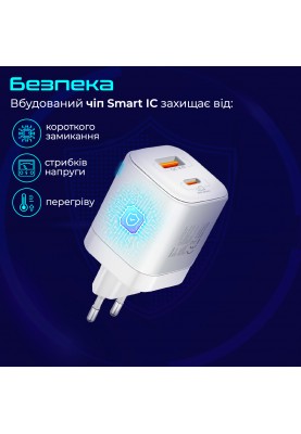 Зарядний пристрій Promate PowerPort-25AC White