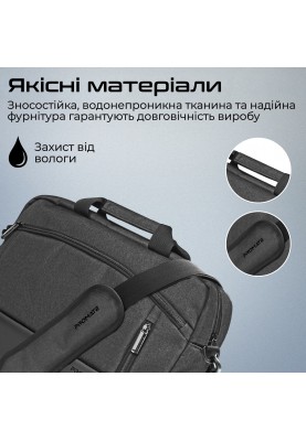 Сумка для ноутбука Promate Satchel-MB Black