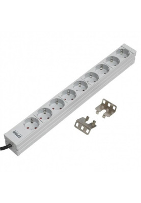 Розетковий блок Zpas 19" 1U 9хSchuko, без вимикача, вилка С14 (W-LZ30-09-SU-000-K)