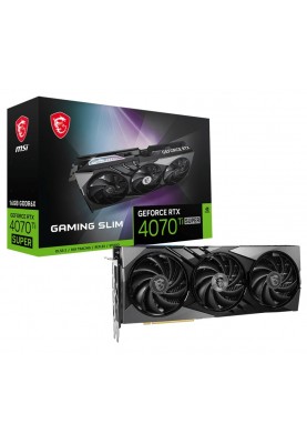 Відеокарта GF RTX 4070 Ti Super 16GB GDDR6X Gaming Slim MSI (GeForce RTX 4070 Ti SUPER 16G GAMING SLIM)