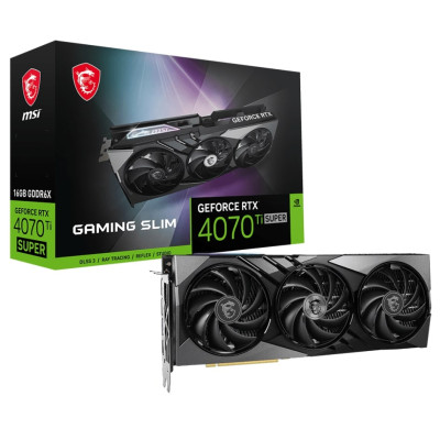 Відеокарта GF RTX 4070 Ti Super 16GB GDDR6X Gaming Slim MSI (GeForce RTX 4070 Ti SUPER 16G GAMING SLIM)