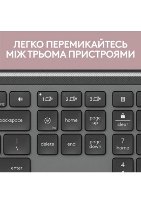 Клавiатура бездротова Logitech Signature Slim K950 US Graphite USB (920-012465)