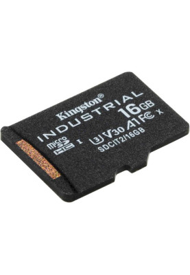 Карта пам`ятi MicroSDHC 16GB UHS-I/U3 Class 10 Kingston Industrial (SDCIT2/16GBSP)