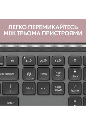 Комплект (клавіатура, миша) бездротовий Logitech Signature Slim Combo MK950 Graphite (920-012490)