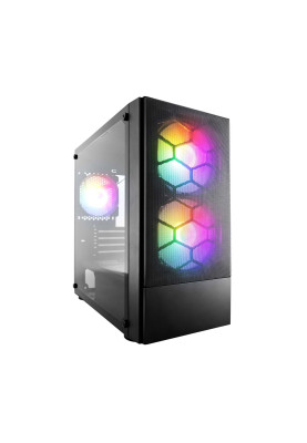 Корпус 1stPlayer X4-M-2F1P-1F1-BK без БЖ