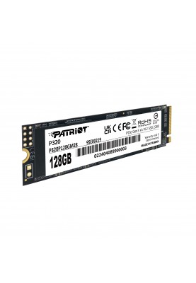 Накопичувач SSD   128GB Patriot P320 M.2 2280 PCIe 3.0 x4 NVMe TLC (P320P128GM28)