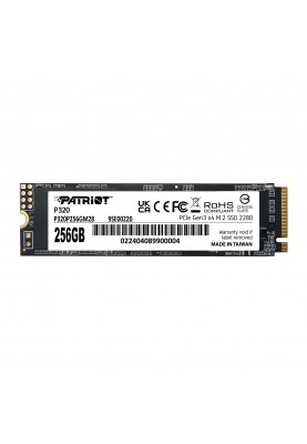 Накопичувач SSD  256GB Patriot P320 M.2 2280 PCIe 3.0 x4 NVMe TLC (P320P256GM28)