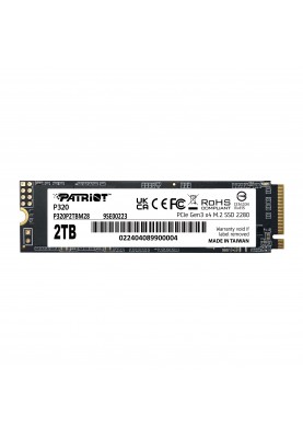 Накопичувач SSD 2TB Patriot P320 M.2 2280 PCIe 3.0 x4 NVMe TLC (P320P2TBM28)