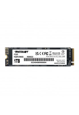 Накопичувач SSD 1TB Patriot P320 M.2 2280 PCIe 3.0 x4 NVMe TLC (P320P1TBM28)