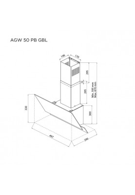 Витяжка Pyramida AGW 50 PB GBL