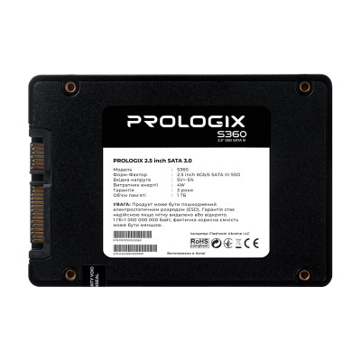 Накопичувач SSD 1TB Prologix S360 2.5` SATAIII TLC (PRO1000GS360) Накопичувач SSD 1TB Prologix S360 2.5` SATAIII TLC (PRO1000GS360)