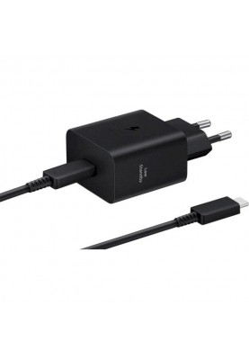 Мережевий зарядний пристрій Samsung EP-T4511XBEGEU Black, 25W + кабель USB Type-C