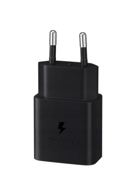 Мережевий зарядний пристрій Samsung EP-T1510X Black, 1хUSB Type-C, 15W + кабель USB Type-C (EP-T1510XBEGEU)