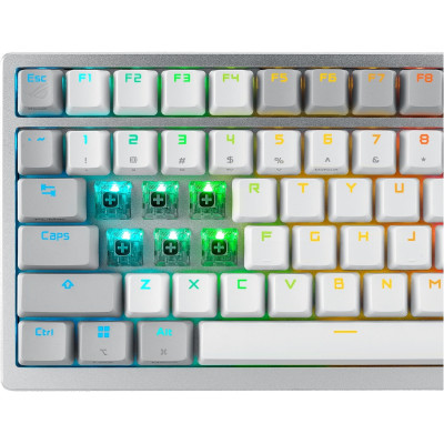 Клавіатура бездротова Asus ROG Azoth RGB WL BT White (90MP031A-BKUA11)