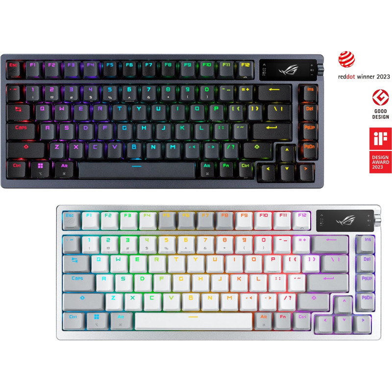 Клавіатура бездротова Asus ROG Azoth RGB WL BT White (90MP031A-BKUA11)
