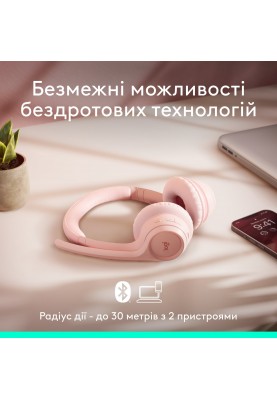 Bluetooth-гарнітура Logitech Zone 300 Wireless Rose (981-001412)