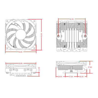 Кулер процесорний ID-Cooling IS-37-XT Black