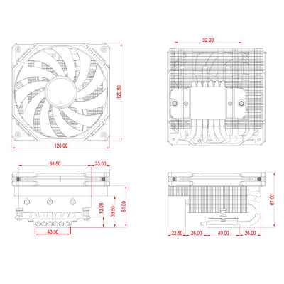Кулер процесорний ID-Cooling IS-67-XT Black