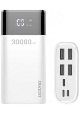 Універсальна мобільна батарея Dudao Power Bank K8Max 30000mAh White (6973687240776)