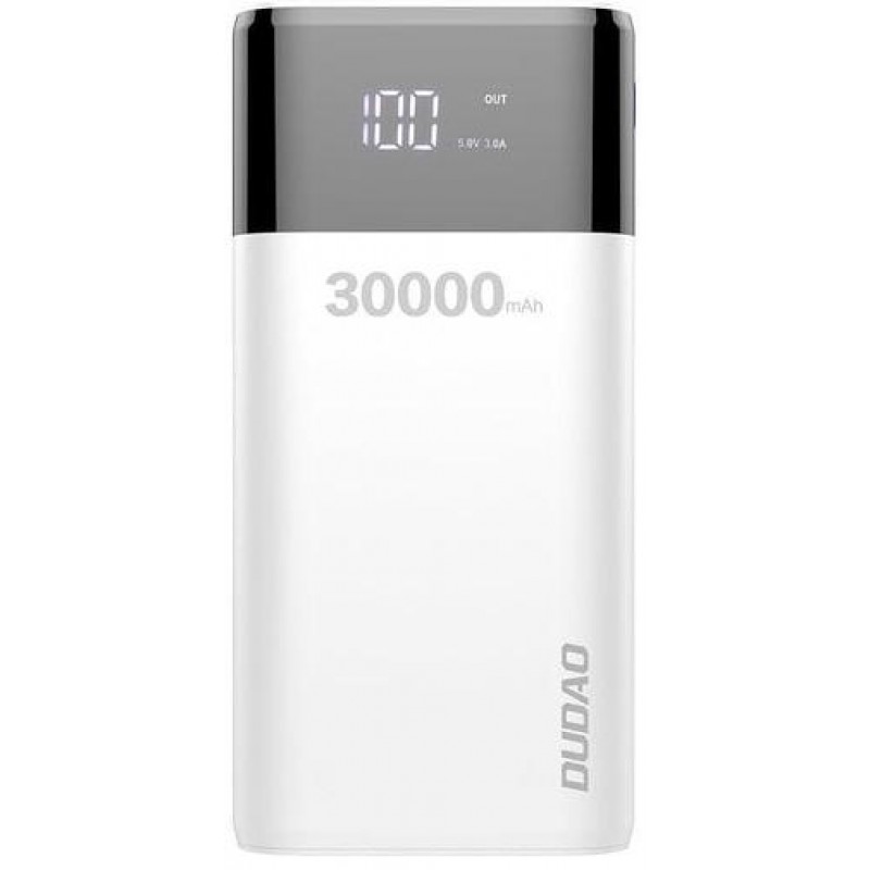 Універсальна мобільна батарея Dudao Power Bank K8Max 30000mAh White (6973687240776)