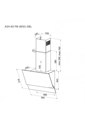 Витяжка Pyramida ASH 60 PB (800) GIV