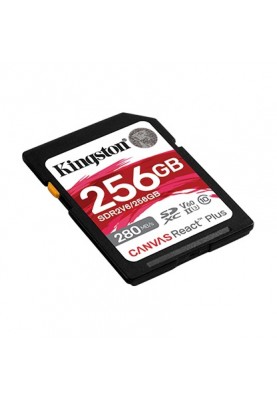 Карта пам`яті SDHC 256GB UHS-II/U3 Class 10 Kingston Canvas React Plus V60 SD R280/W150MB/s (SDR2V6/256GB)