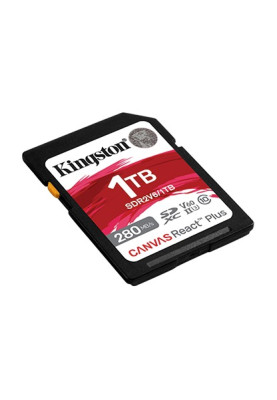 Карта пам`яті SDHC 1TB UHS-II/U3 Class 10 Kingston Canvas React Plus V60 SD R280/W150MB/s (SDR2V6/1TB)