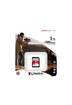 Карта пам`яті SDHC 1TB UHS-II/U3 Class 10 Kingston Canvas React Plus V60 SD R280/W150MB/s (SDR2V6/1TB)