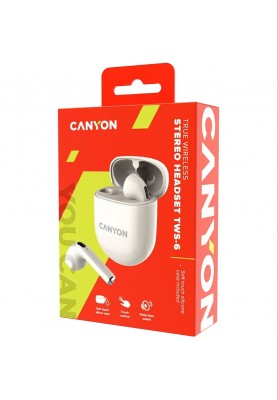 Bluetooth-гарнітура Canyon TWS-6 Beige (CNS-TWS6BE)