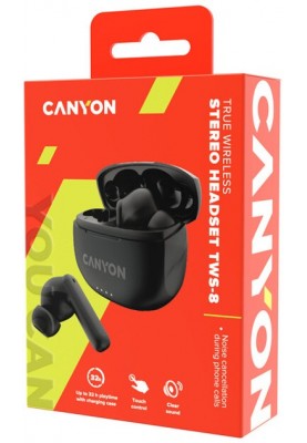 Bluetooth-гарнітура Canyon TWS-8 ENC Black (CNS-TWS8B)