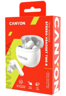 Bluetooth-гарнітура Canyon TWS-8 ENC White (CNS-TWS8W)