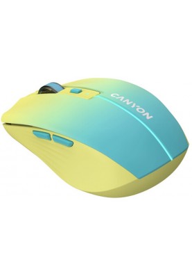 Миша бездротова Canyon MW-44 LED Rechargeable Wireless/Bluetooth Yellow Blue (CNS-CMSW44UA)