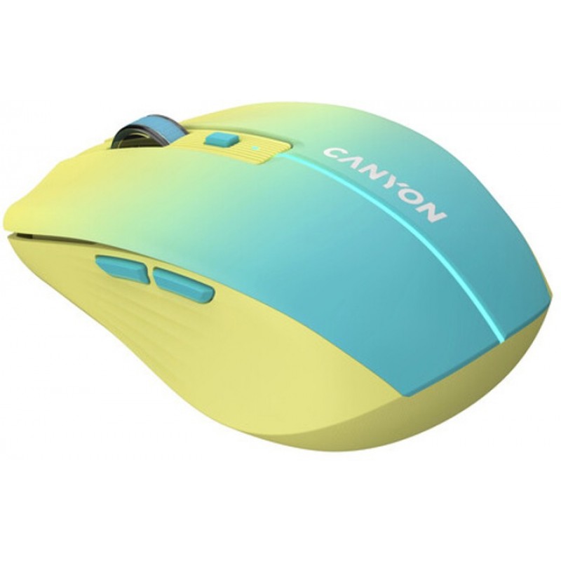 Миша бездротова Canyon MW-44 LED Rechargeable Wireless/Bluetooth Yellow Blue (CNS-CMSW44UA)