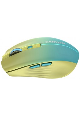 Миша бездротова Canyon MW-44 LED Rechargeable Wireless/Bluetooth Yellow Blue (CNS-CMSW44UA)