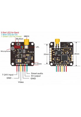 Відеопередавач AKK FX3-ultimate-DVR 25/200/600/1000mW