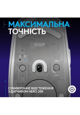 Миша бездротова Logitech G309 White (910-007207)