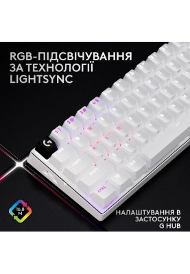 Клавiатура Logitech G PRO X 60 TKL GX Optical Tactile White (920-011930)