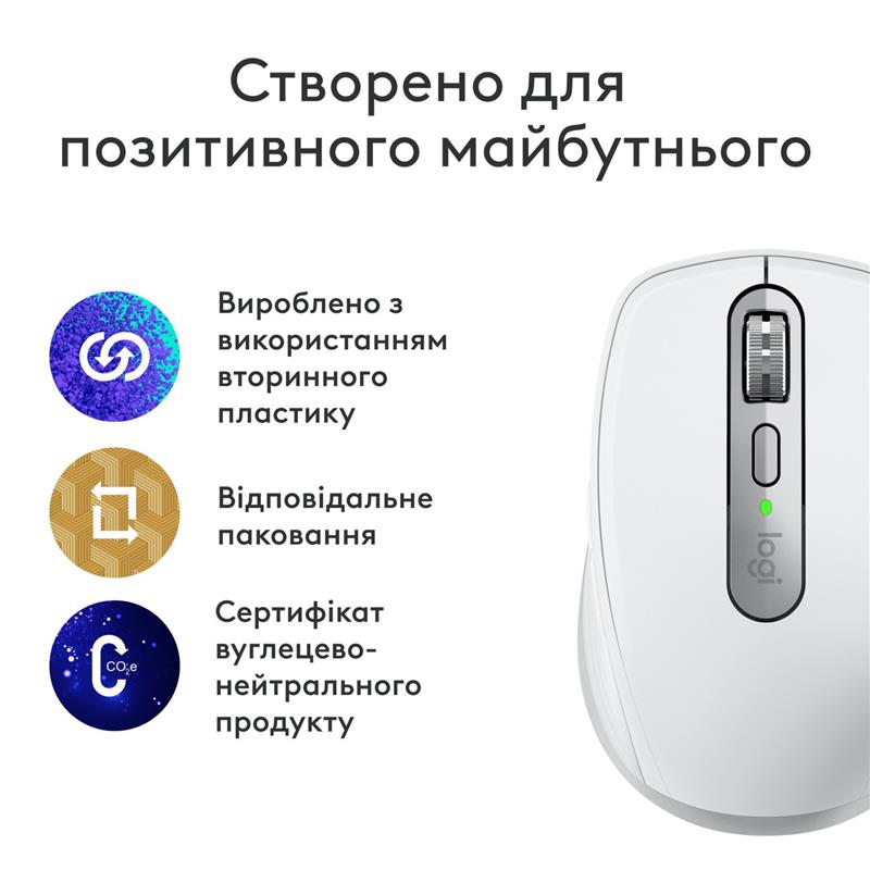 Миша бездротова Logitech MX Anywhere 3S for Mac Pale Grey (910-006946)