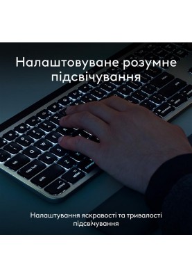 Комплект (клавіатура, миша) бездротовий Logitech MX Keys S Combo for Mac Space Grey (920-012845)