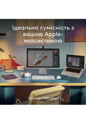 Клавiатура бездротова Logitech MX Keys S for Mac Pale Grey (920-011638)