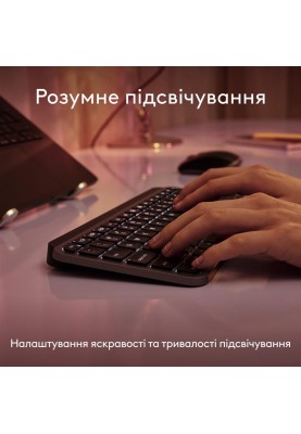 Клавіатура бездротова Logitech MX Keys Mini for Mac Minimalist Wireless Illuminated Space Gray (920-012652)