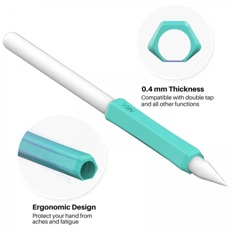 Чохол Goojodoq Capture для стилуса Apple Pencil 3 2 1 Gen 3шт White/Blue/Black (1005004066236161WBB)