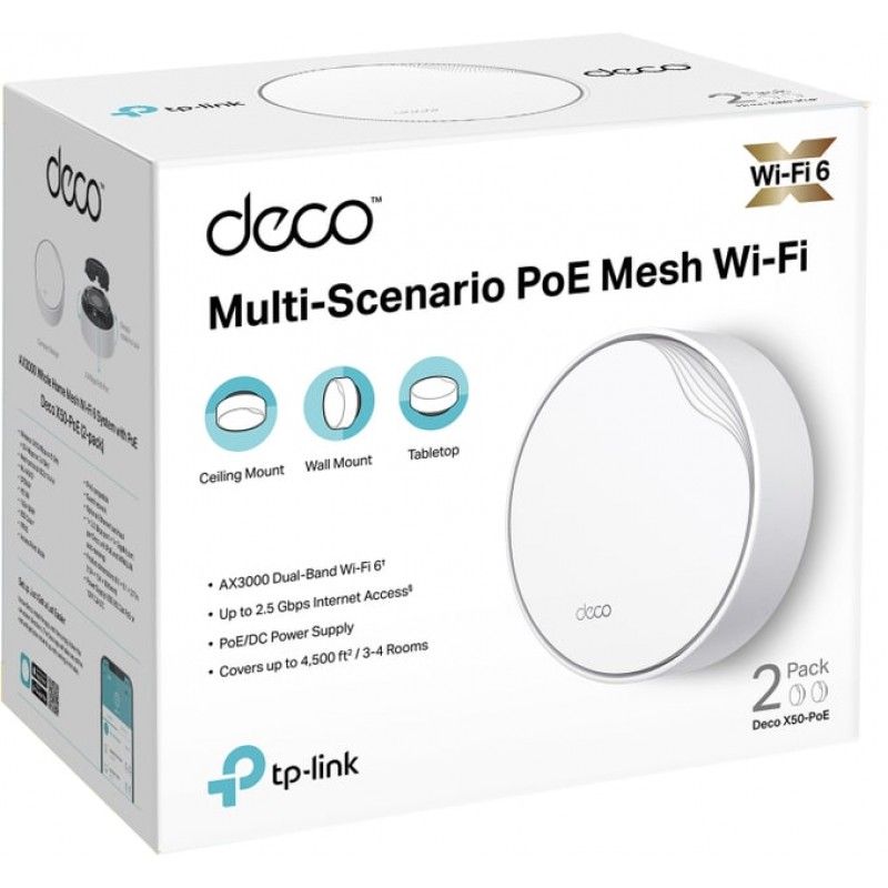 WiFi Mesh система TP-Link Deco X50-PoE (2-pack)